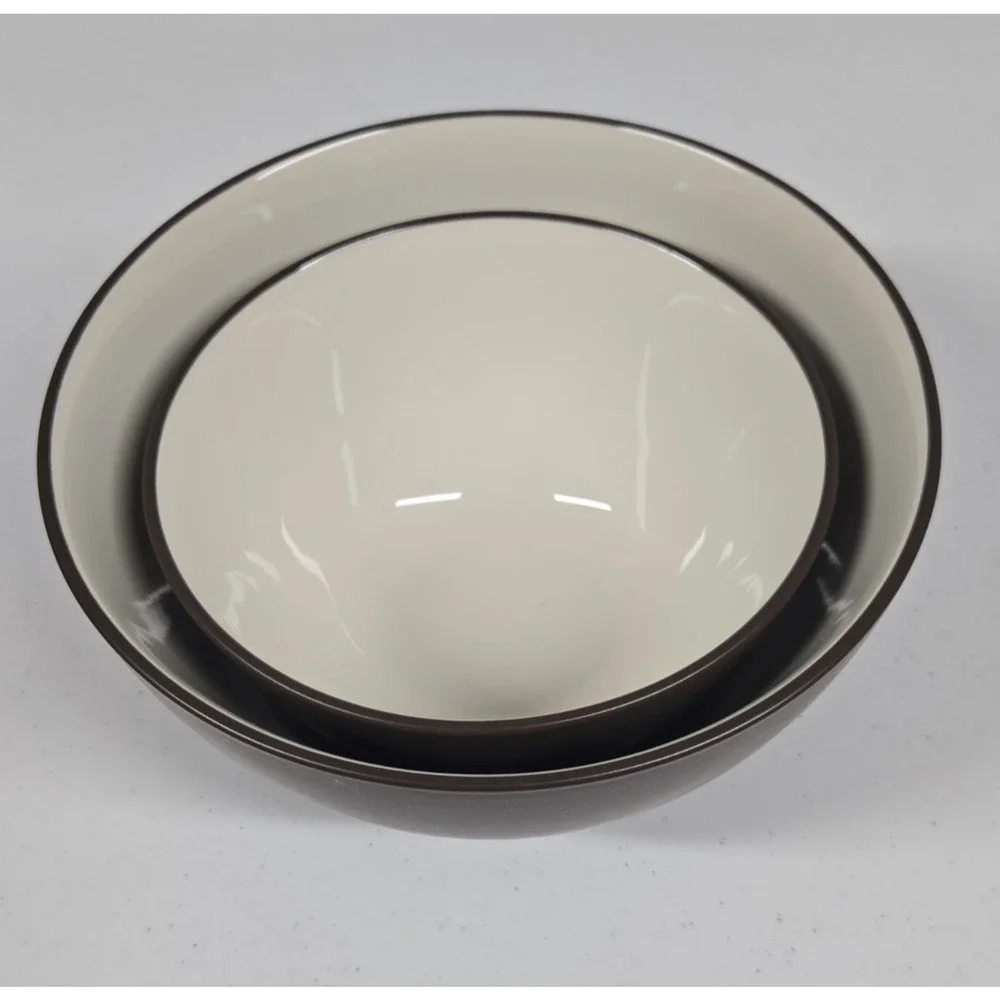 Noritake Colorwave Stoneware Serving Bowls X 2 Small Medium Chocolate Brown New